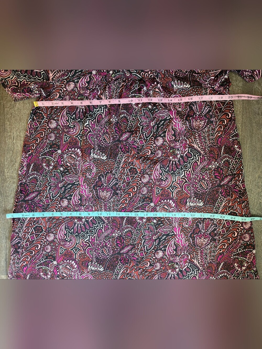 Maeve Anthropologie Lisabetta Tiered Maxi Dress Women's M Purple Paisley Satiny - Picture 10 of 15